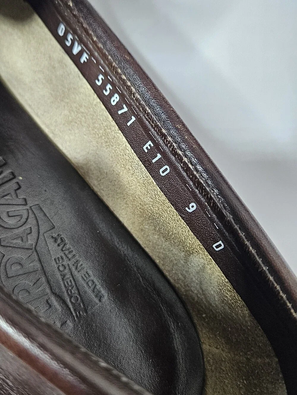 Salvatore Ferragamo Penny Loafers Vintage Brown Leather Mens 9 Made In Italy